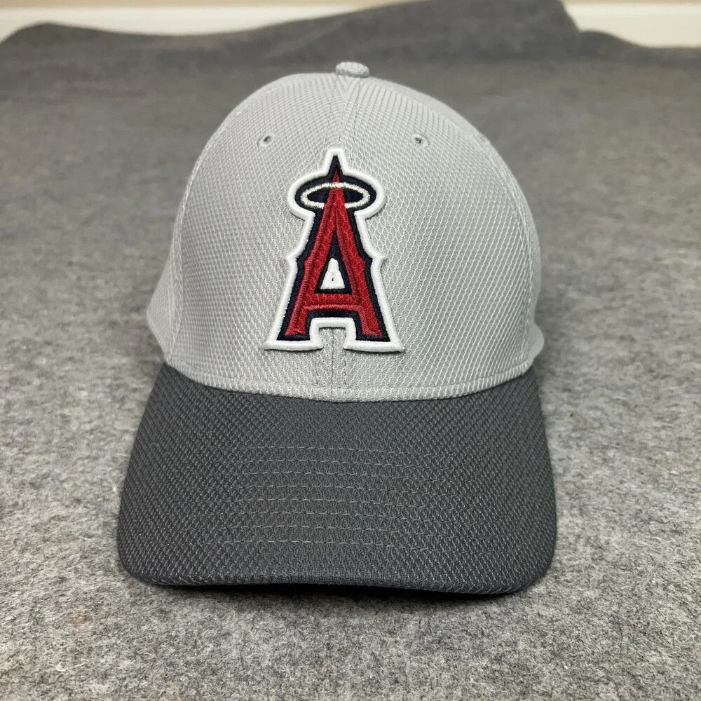 Los Angeles Angels Hat Cap Flex Mens Medium Gray MLB‎ Baseball New Era Sports